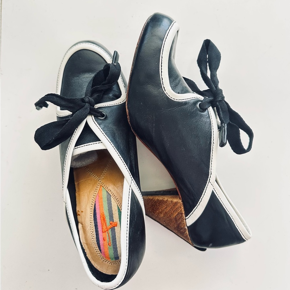 Shoes Florence black and white heeled shoe - Picture 8 of 9